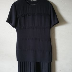 Marianna black pleated, pretty and professional dress. Size 6.